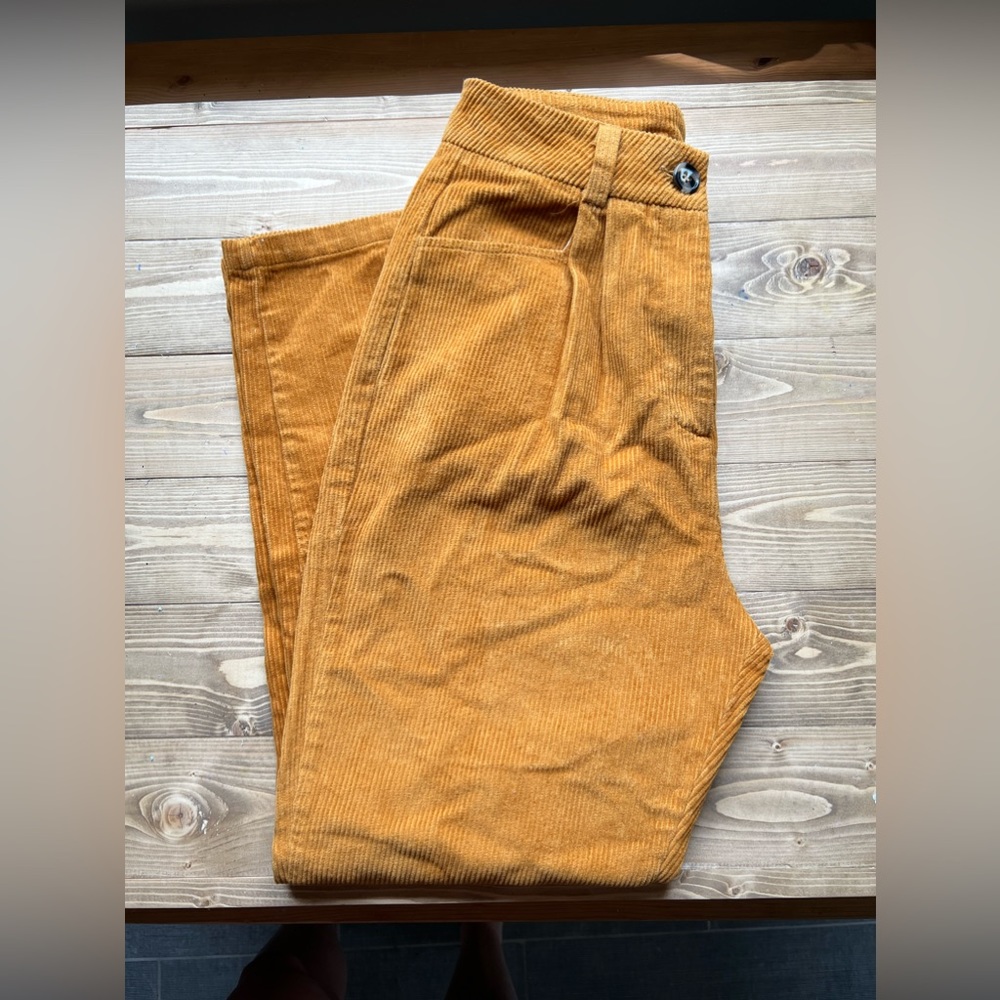 Ankle Cropped Corduroy Trousers - 6
